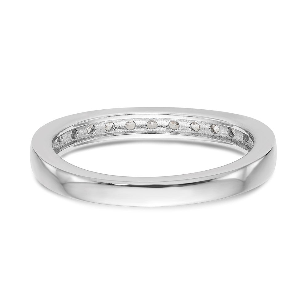 14K White Gold Diamond Channel Band
