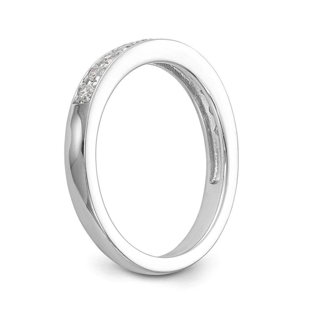 14K White Gold Diamond Channel Band