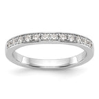 14K White Gold Diamond Channel Band