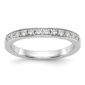 14K White Gold Diamond Channel Band