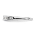 14K White Gold Diamond Channel Band