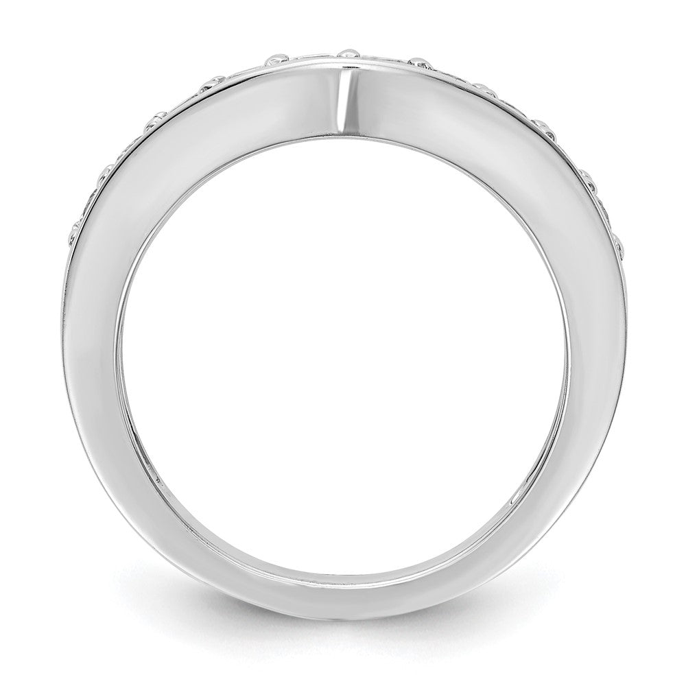14K White Gold Diamond Band