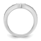 14K White Gold Diamond Band