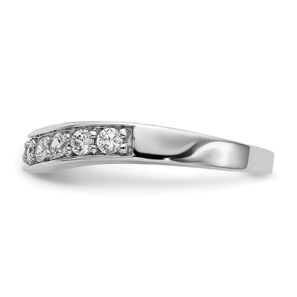 14K White Gold Diamond Band