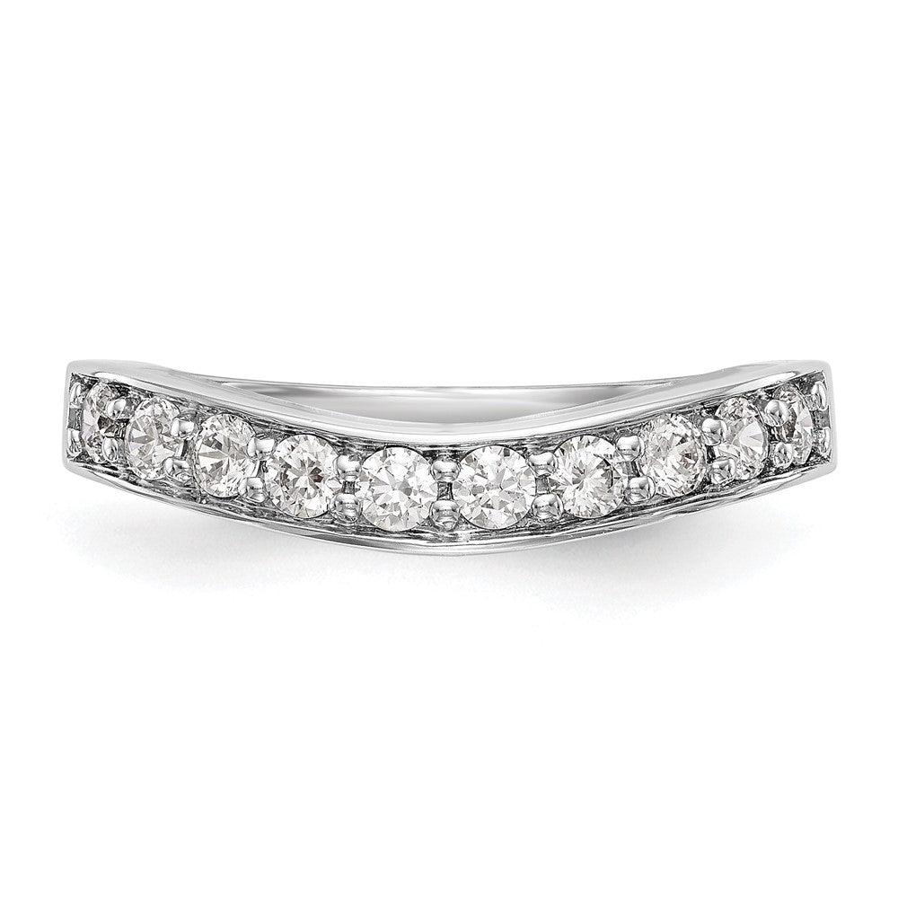14K White Gold Diamond Band