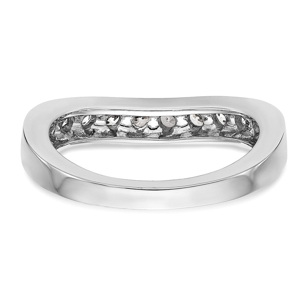 14K White Gold Diamond Band