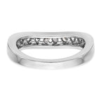 14K White Gold Diamond Band