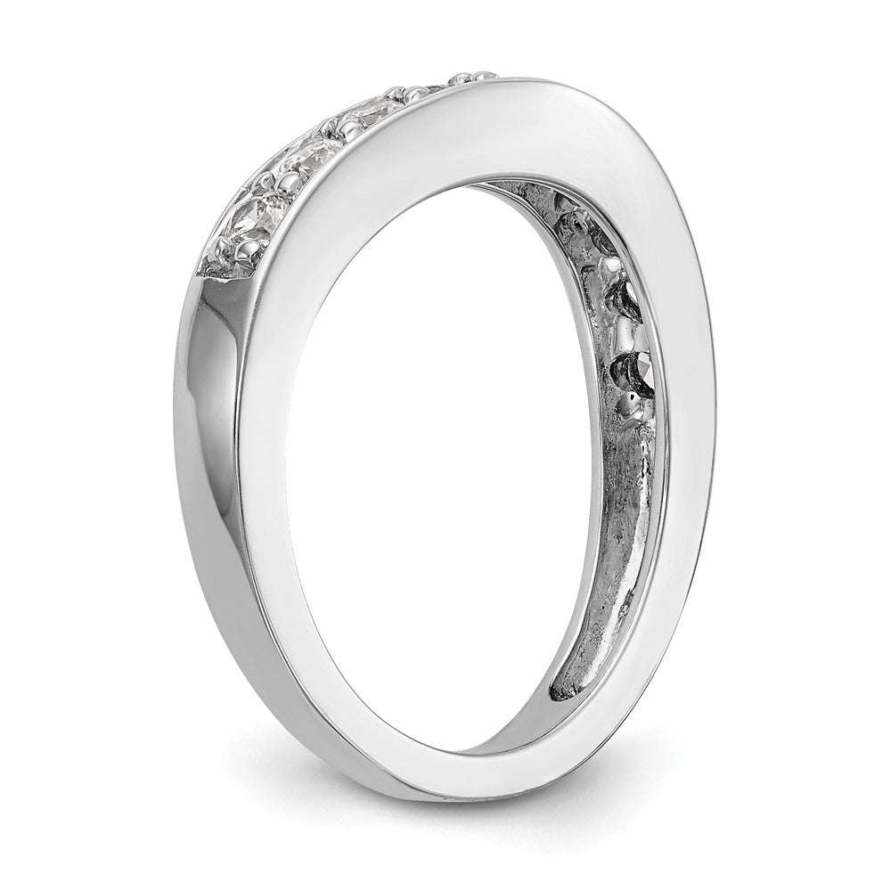 14K White Gold Diamond Band
