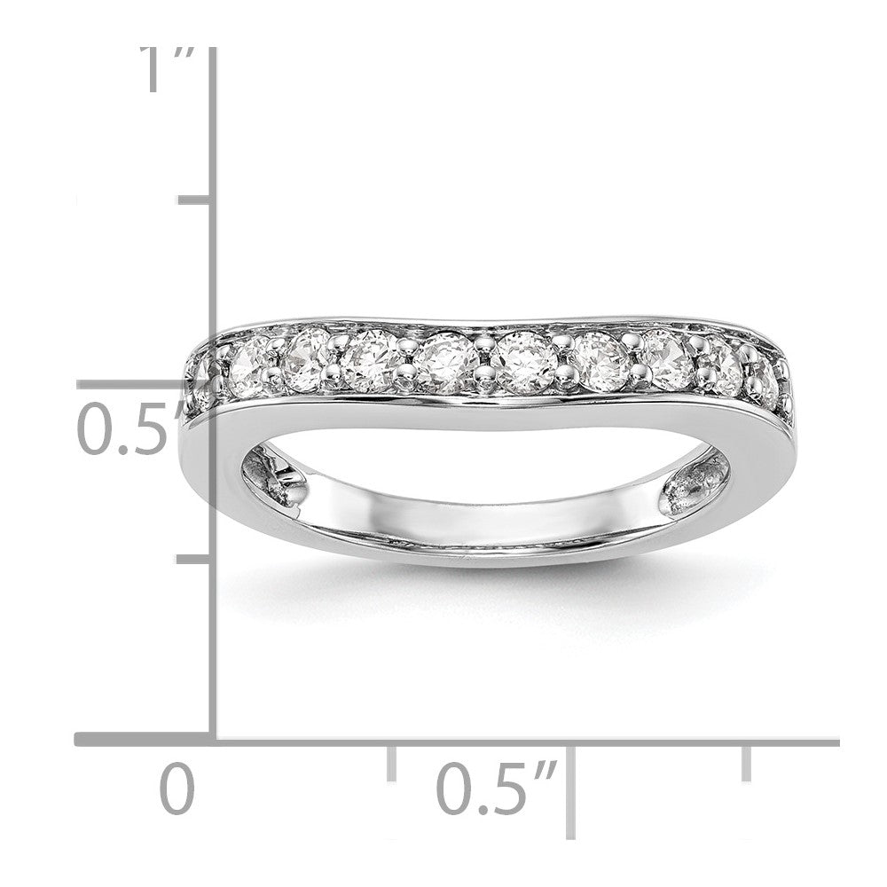 14K White Gold Diamond Band