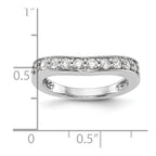 14K White Gold Diamond Band