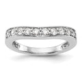 14K White Gold Diamond Band