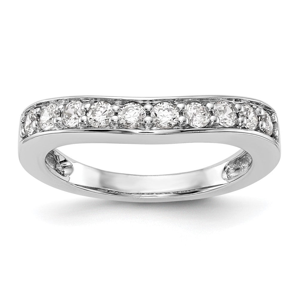 14K White Gold Diamond Band