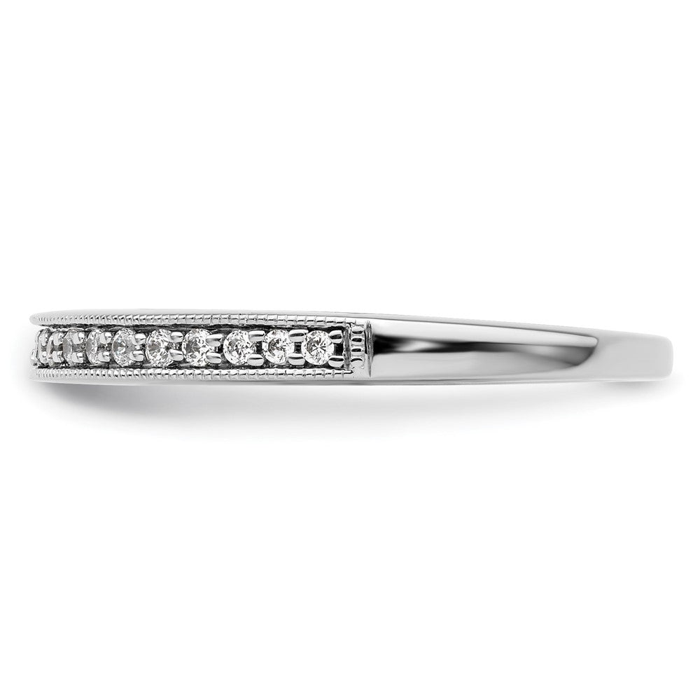 14K White Gold 1/6 carat Diamond Complete Wedding Band