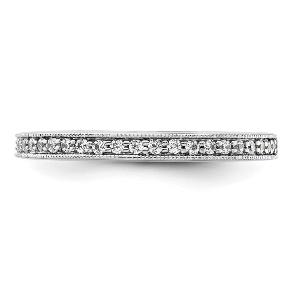 14K White Gold 1/6 carat Diamond Complete Wedding Band