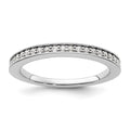 14K White Gold 1/6 carat Diamond Complete Wedding Band