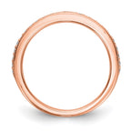 14K Rose Gold Diamond Band