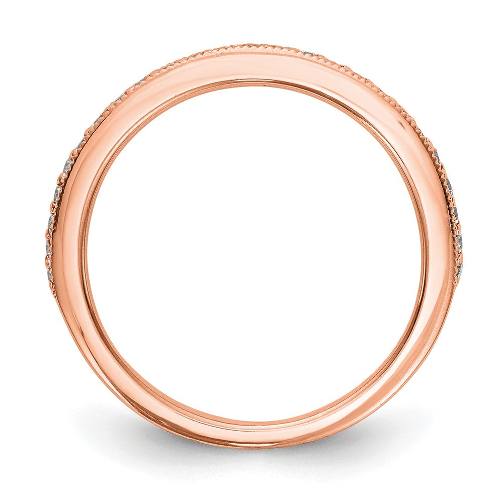 14K Rose Gold Diamond Band