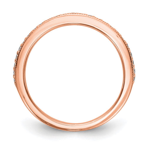 10K Rose Gold Diamond Band