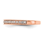 14K Rose Gold Diamond Band