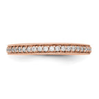 14K Rose Gold Diamond Band
