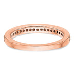 10K Rose Gold Diamond Band