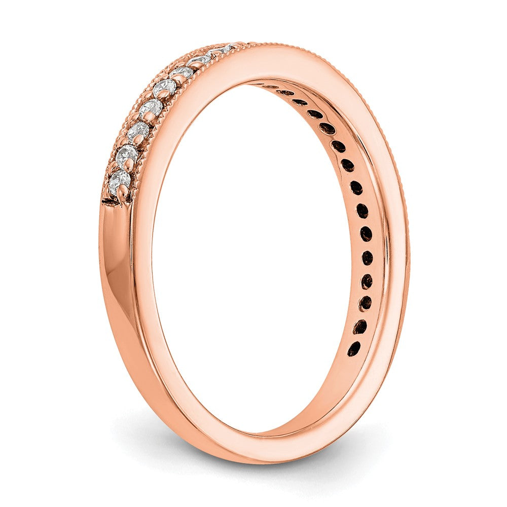 10K Rose Gold Diamond Band
