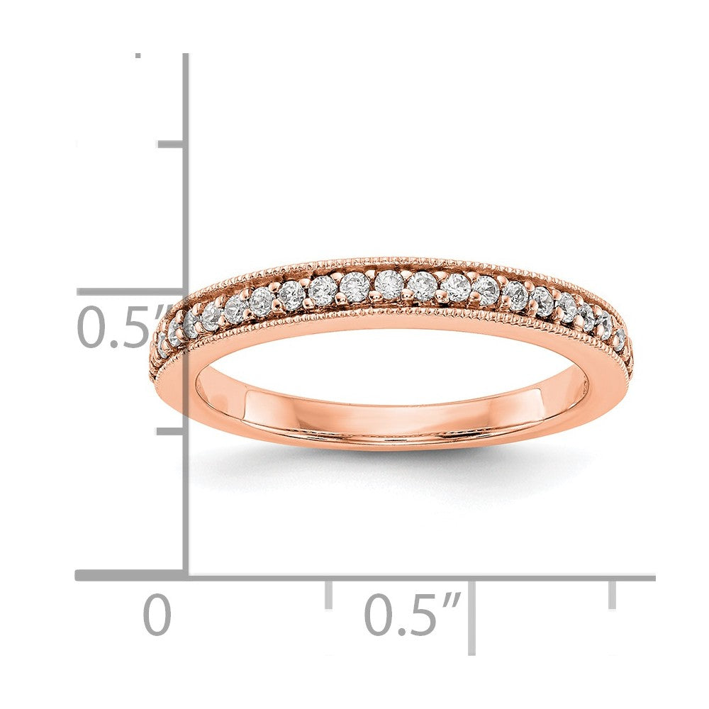 14K Rose Gold Diamond Band