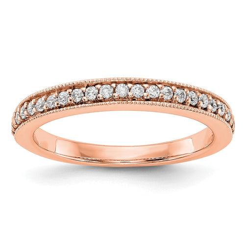 10K Rose Gold Diamond Band