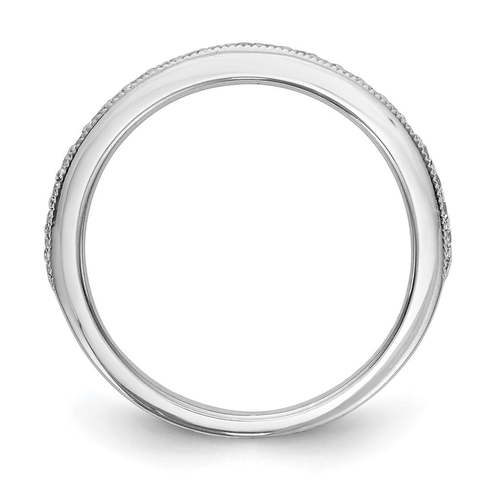 14K White Gold 1/4 carat Diamond Complete Wedding Band