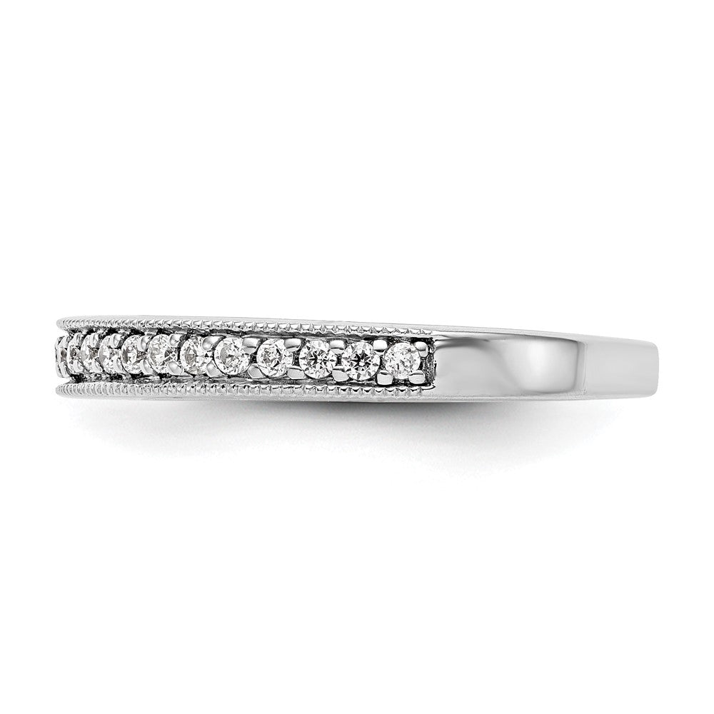 14K White Gold 1/6 carat Diamond Complete Wedding Band