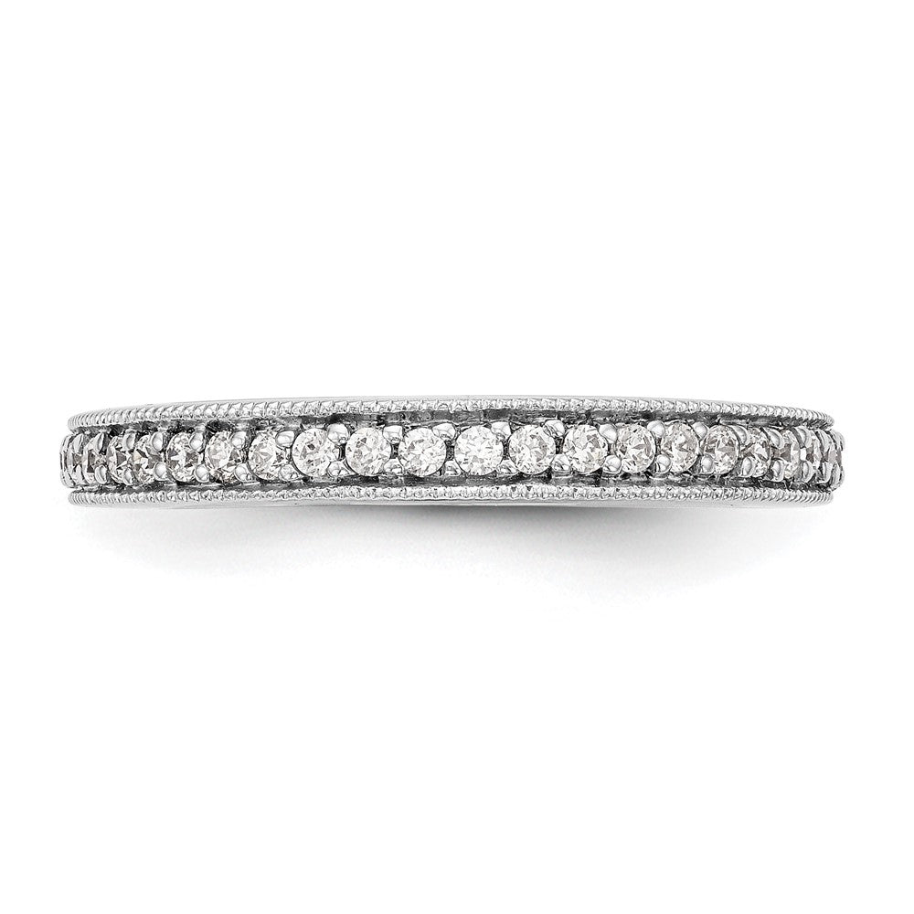 14K White Gold 1/6 carat Diamond Complete Wedding Band