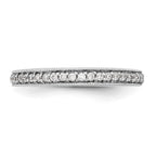 14K White Gold 1/6 carat Diamond Complete Wedding Band