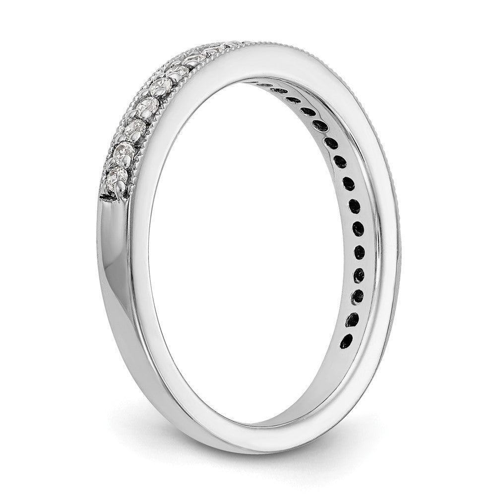 14K White Gold 1/4 carat Diamond Complete Wedding Band