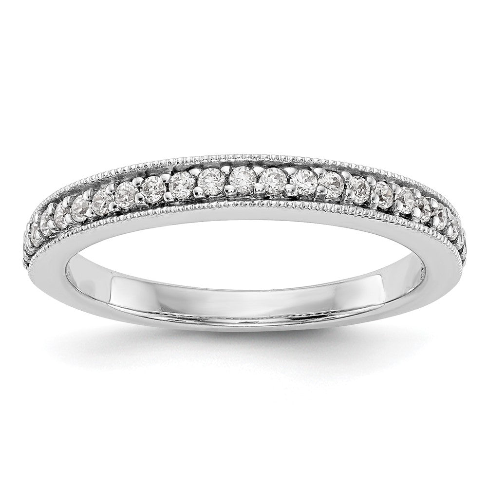 14K White Gold 1/4 carat Diamond Complete Wedding Band