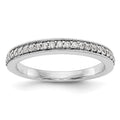 14K White Gold 1/4 carat Diamond Complete Wedding Band