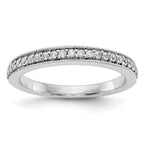14K White Gold 1/4 carat Diamond Complete Wedding Band