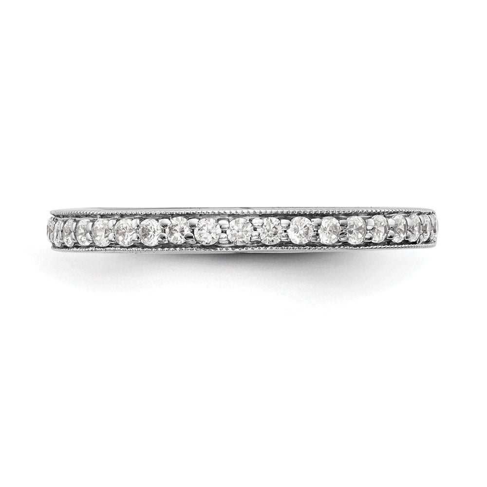14K White Gold Diamond Band