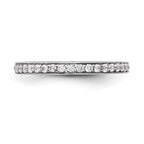 14K White Gold Diamond Band