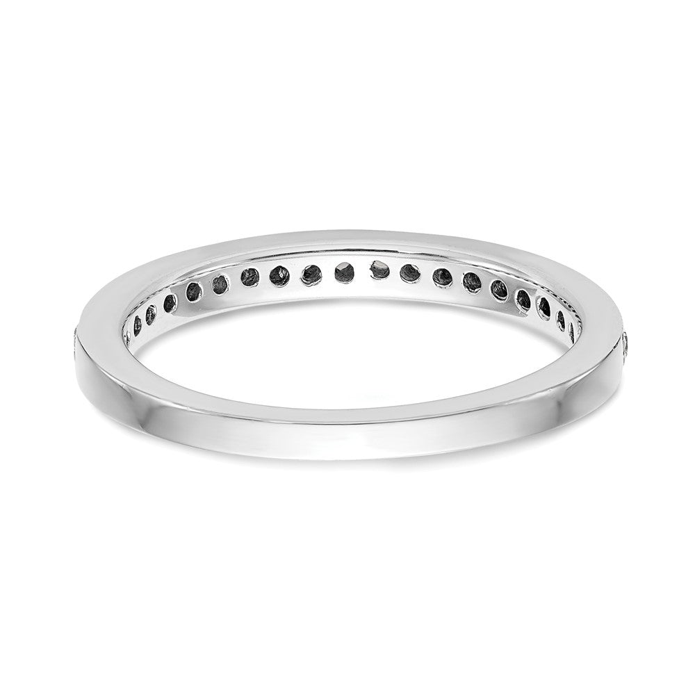 14K White Gold Diamond Band