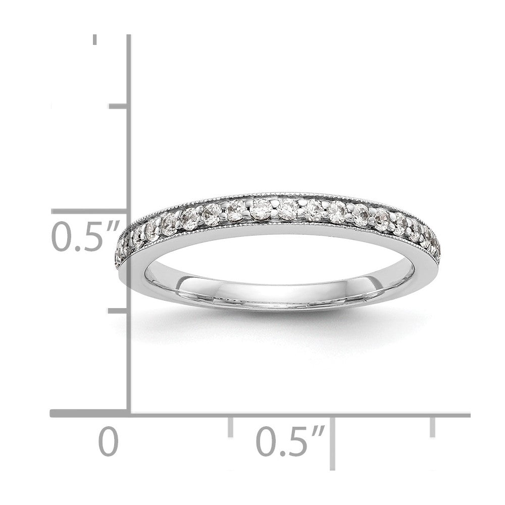 14K White Gold Diamond Band