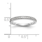 14K White Gold Diamond Band