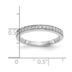 14K White Gold Diamond Band