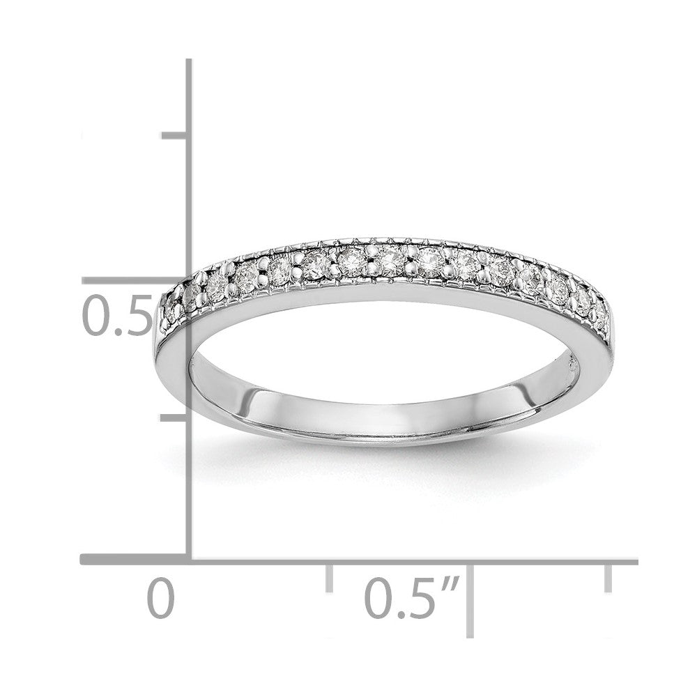14K White Gold Diamond Band