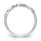 14K White Gold Twist 1/15 carat Diamond Complete Wedding Band