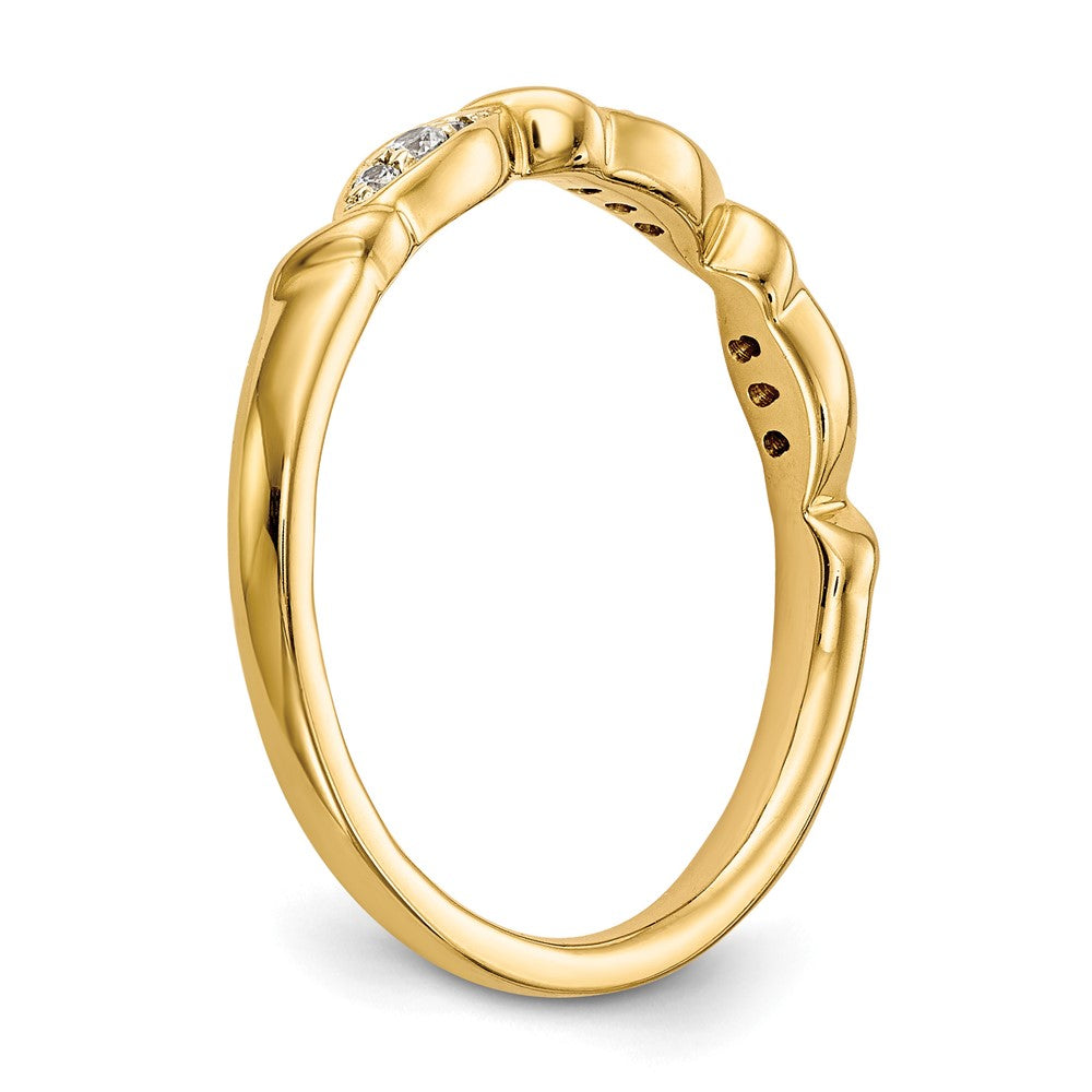 14K Yellow Gold Diamond Band