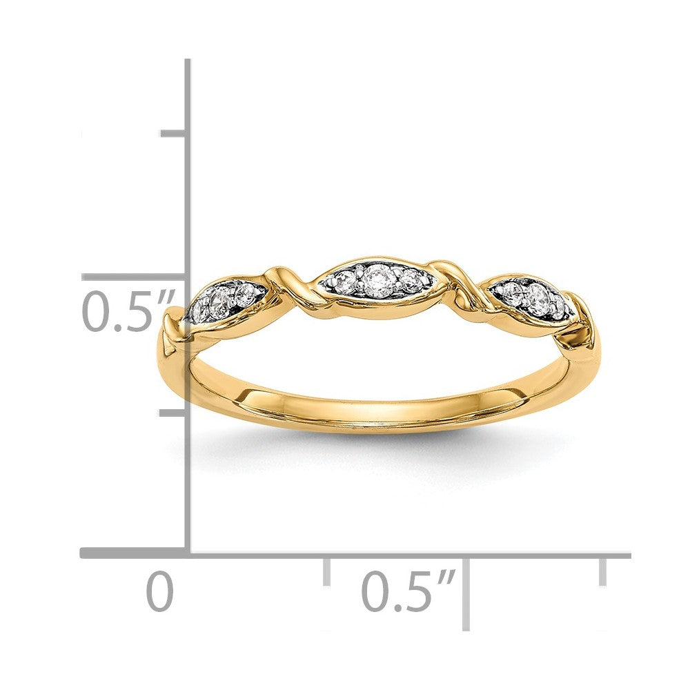 14K Yellow Gold Diamond Band