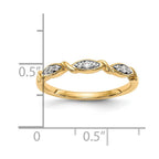 14K Yellow Gold Diamond Band