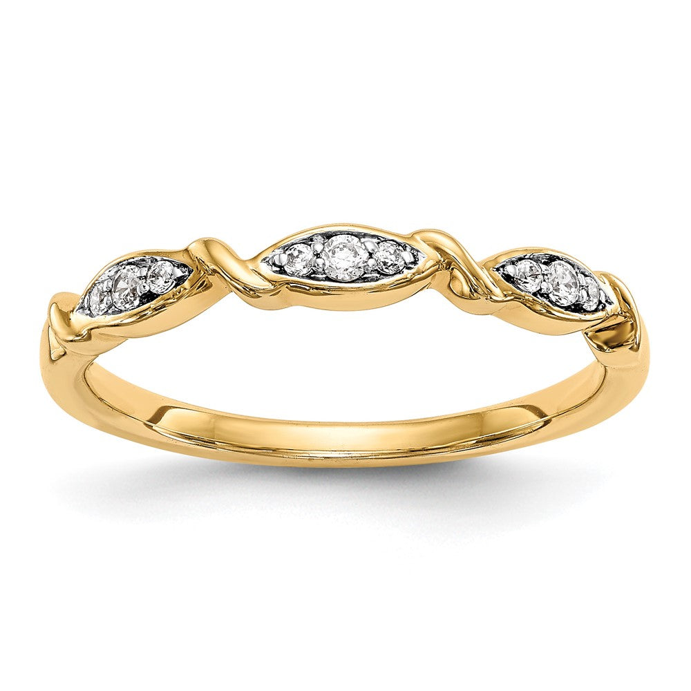14K Yellow Gold Diamond Band