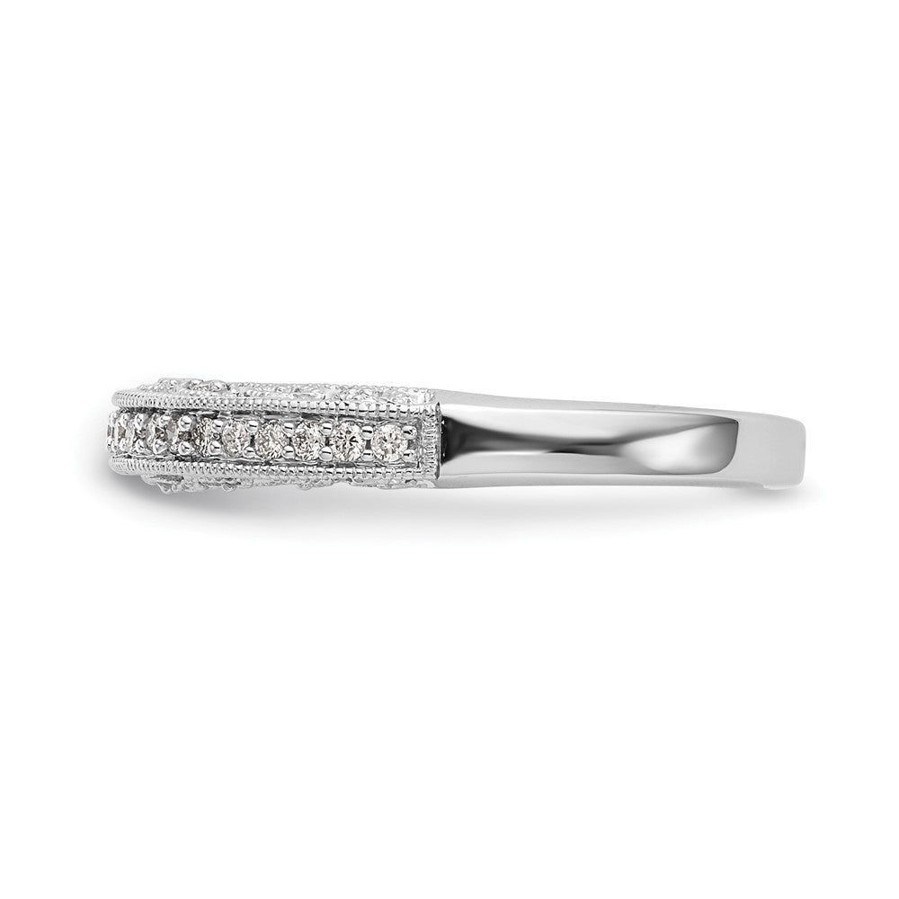 14K White Gold 1/4 carat Diamond Complete Wedding Band