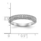 14K White Gold 1/4 carat Diamond Complete Wedding Band